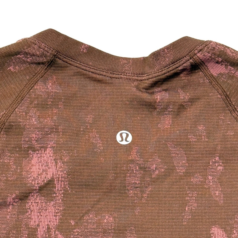Lululemon Swiftly Tech Short Sleeve 2.0 T-Shirt Brown Pink Brier Rose 6 Floral - Picture 6 of 6